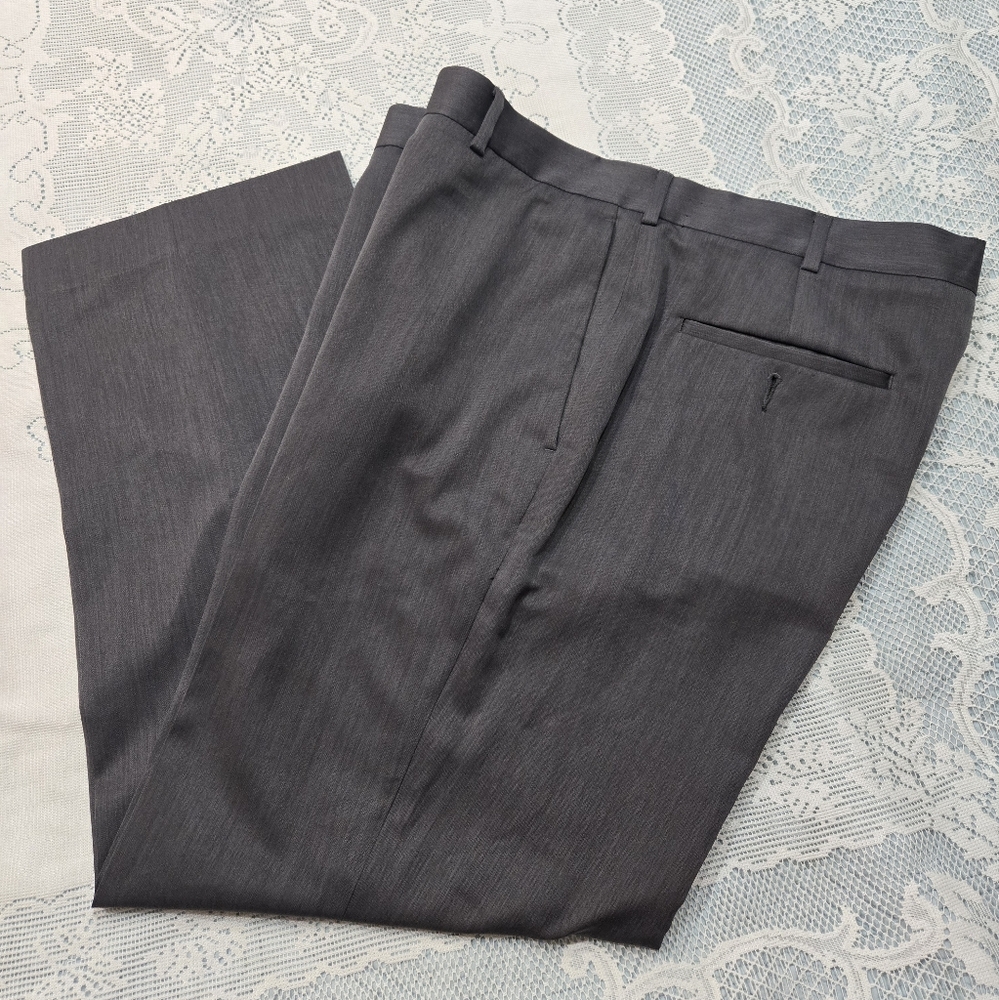 Perry Ellis Gray Dress Pants Sz 36/29 Polyester 100%